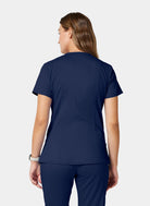 Cherokee WW Revolution Maternity Mock Wrap Scrub Top WWE688 - Navy