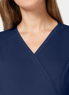 Cherokee WW Revolution Maternity Mock Wrap Scrub Top WWE688 - Navy