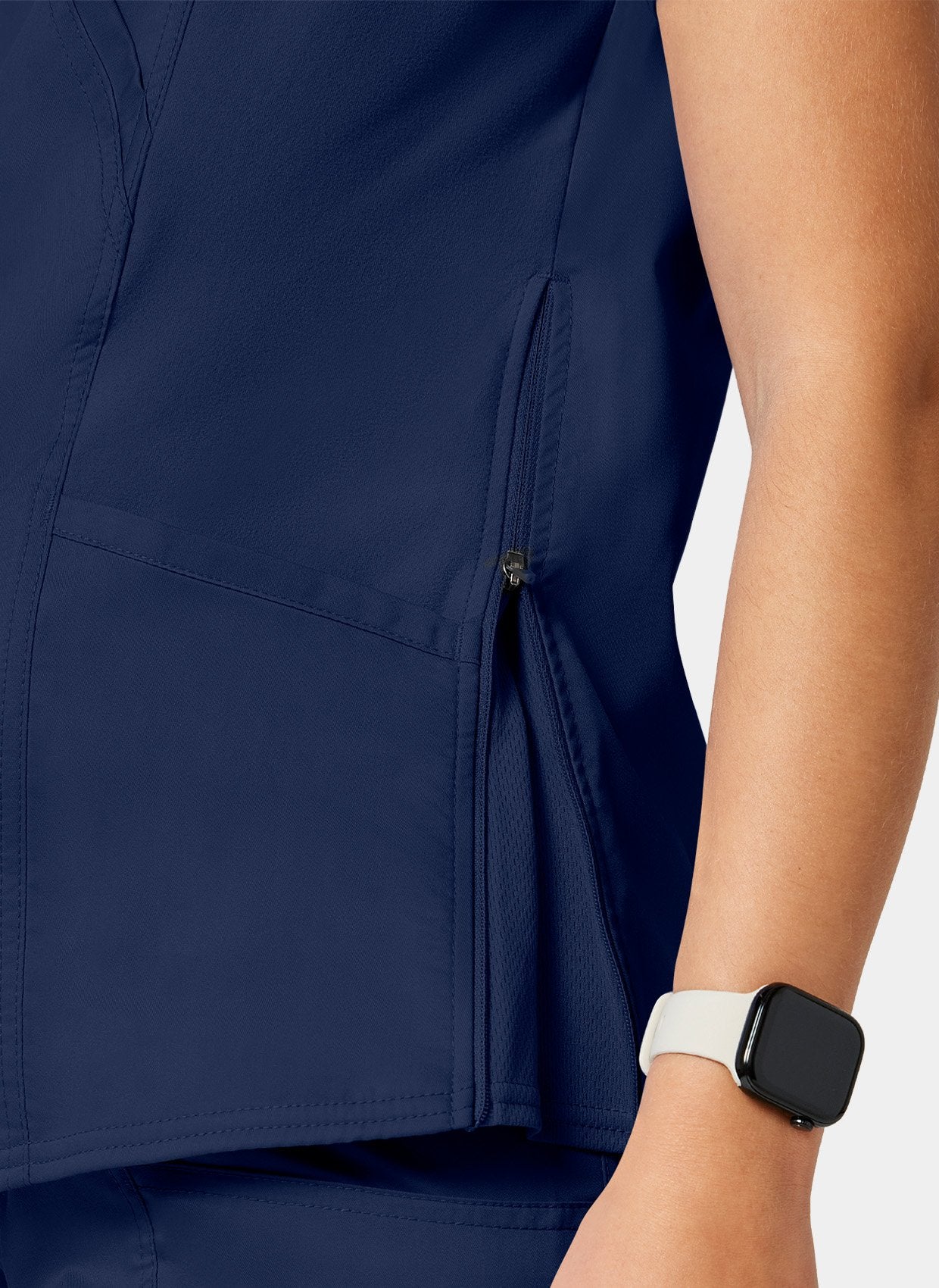 Cherokee WW Revolution Maternity Mock Wrap Scrub Top WWE688 - Navy