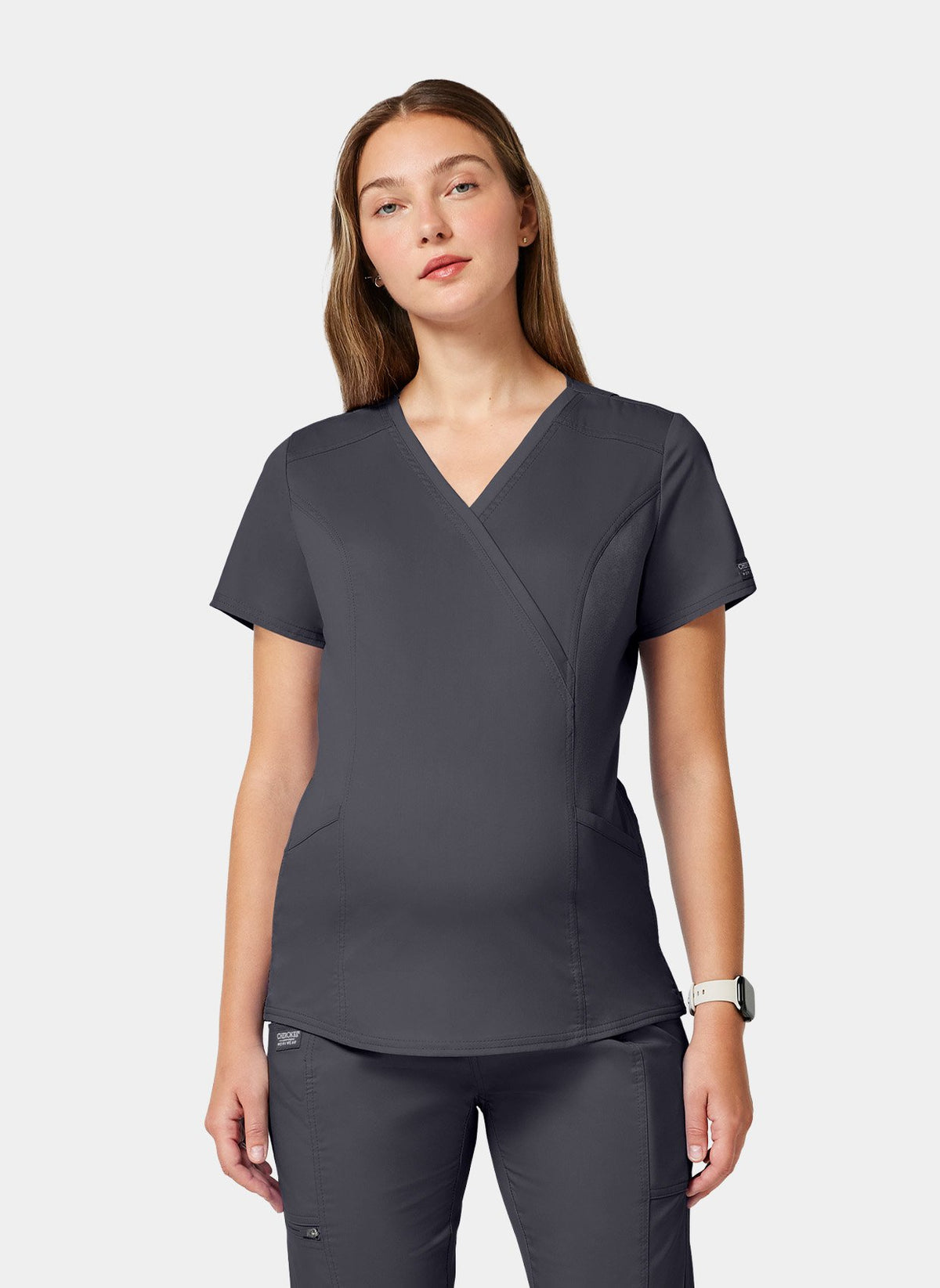 Cherokee WW Revolution Maternity Mock Wrap Scrub Top WWE688 ...