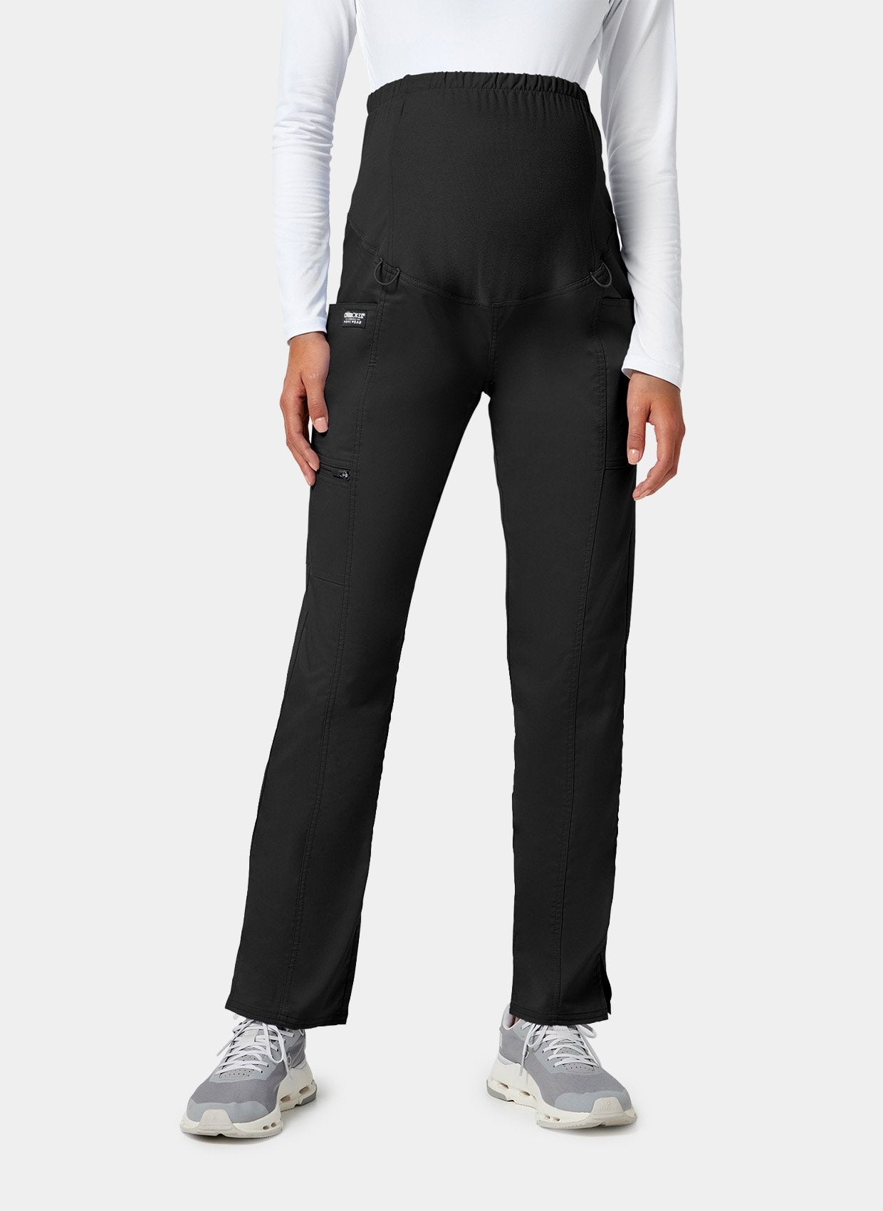 Cherokee WW Revolution Maternity Straight Leg Scrub Trousers WWE155 - Black