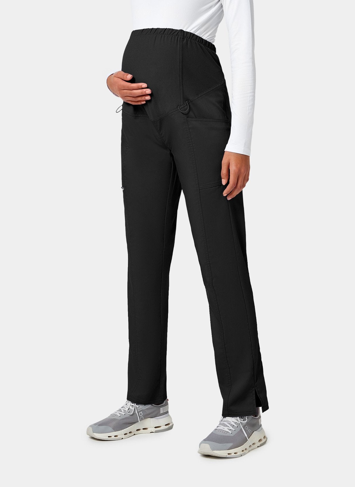 Cherokee WW Revolution Maternity Straight Leg Scrub Trousers WWE155 - Black