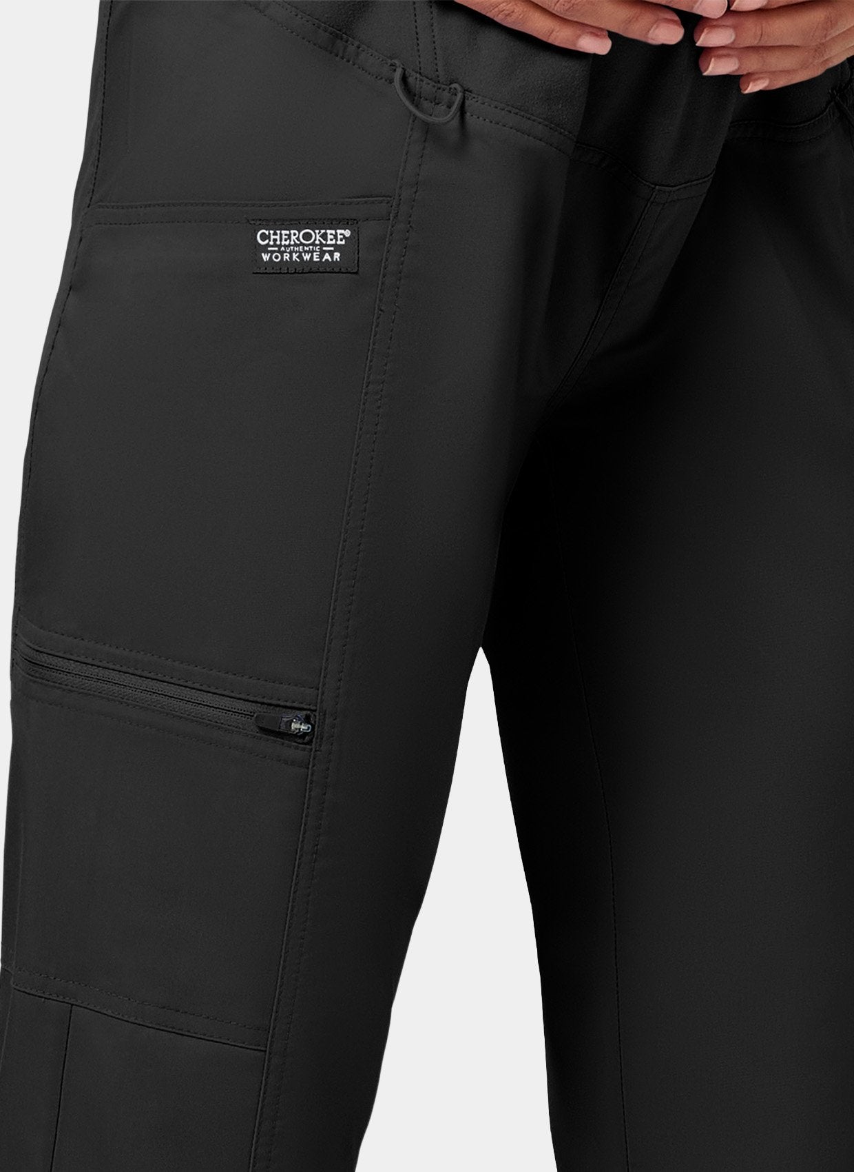 Cherokee WW Revolution Maternity Straight Leg Scrub Trousers WWE155 - Black