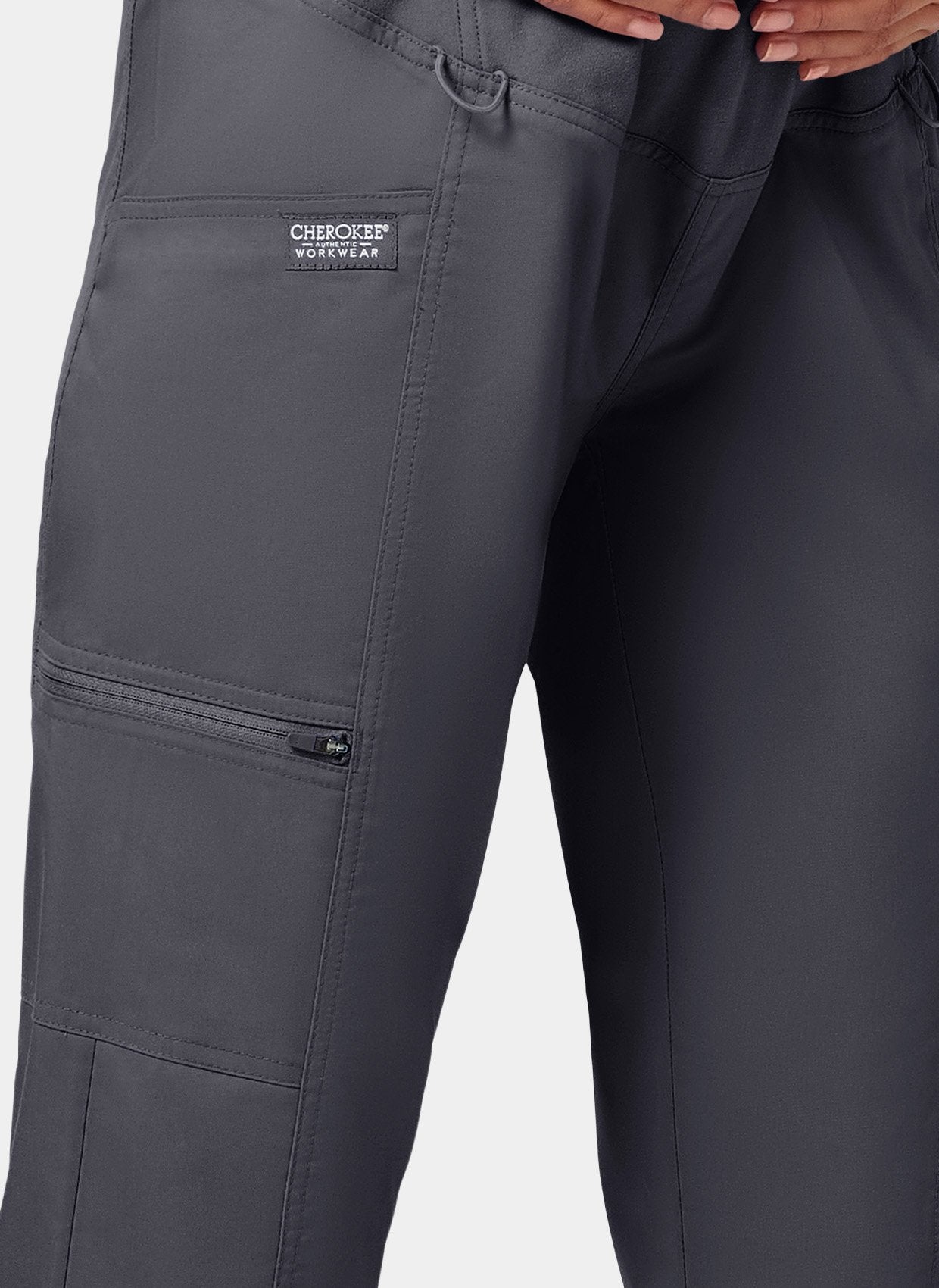 Cherokee WW Revolution Maternity Straight Leg Scrub Trousers WWE155 - Pewter