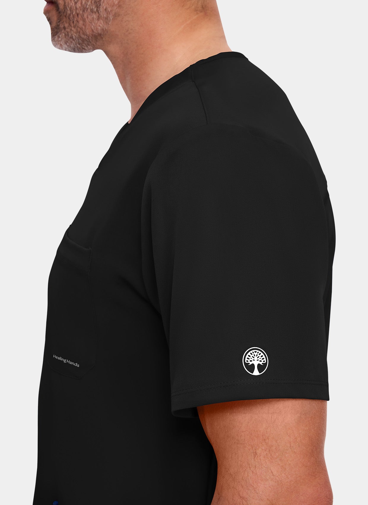 Healing Hands Mathew Scrub Top - Black