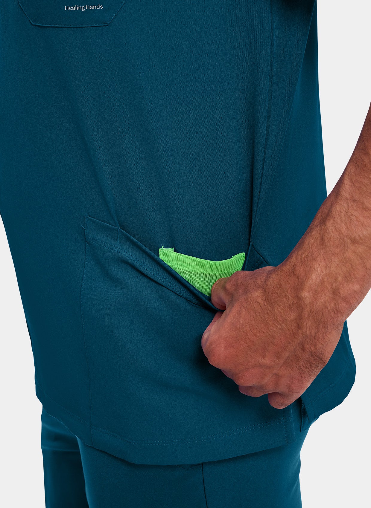 Healing Hands Mathew Scrub Top - Caribbean