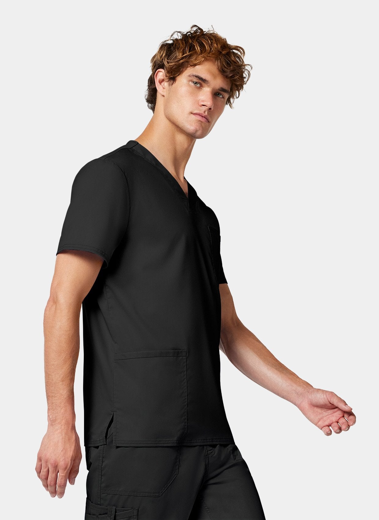 Cherokee WW Revolution Men-s V-Neck Scrub Top WWE670 - Black