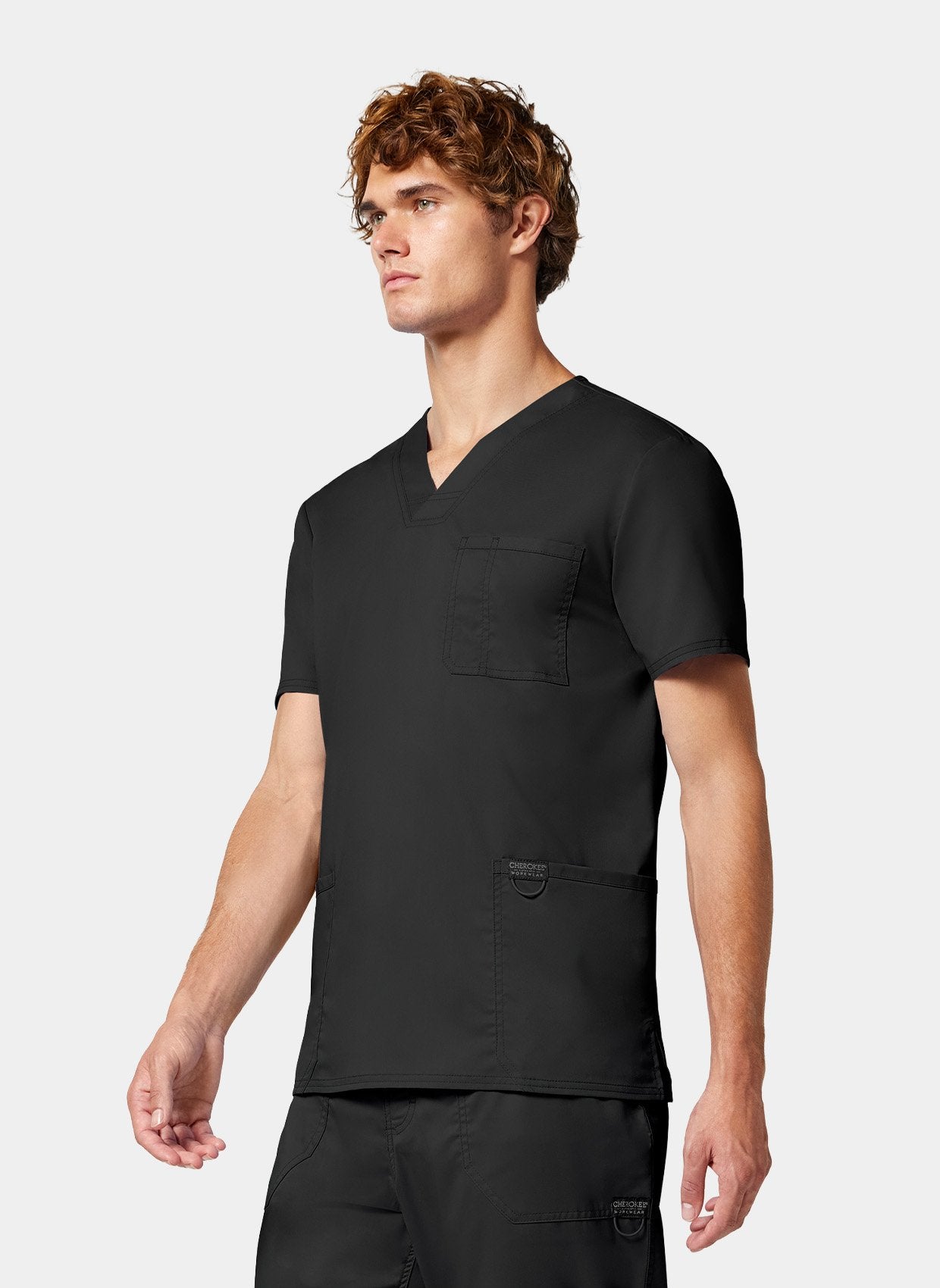 Cherokee WW Revolution Men-s V-Neck Scrub Top WWE670 - Black