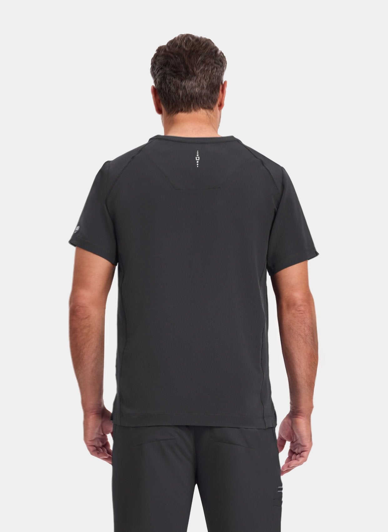 mens scrub top healing hands steven black