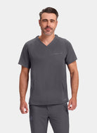 mens scrub top healing hands steven pewter