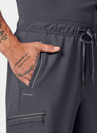 mens scrub trousers healing hands noah pewter