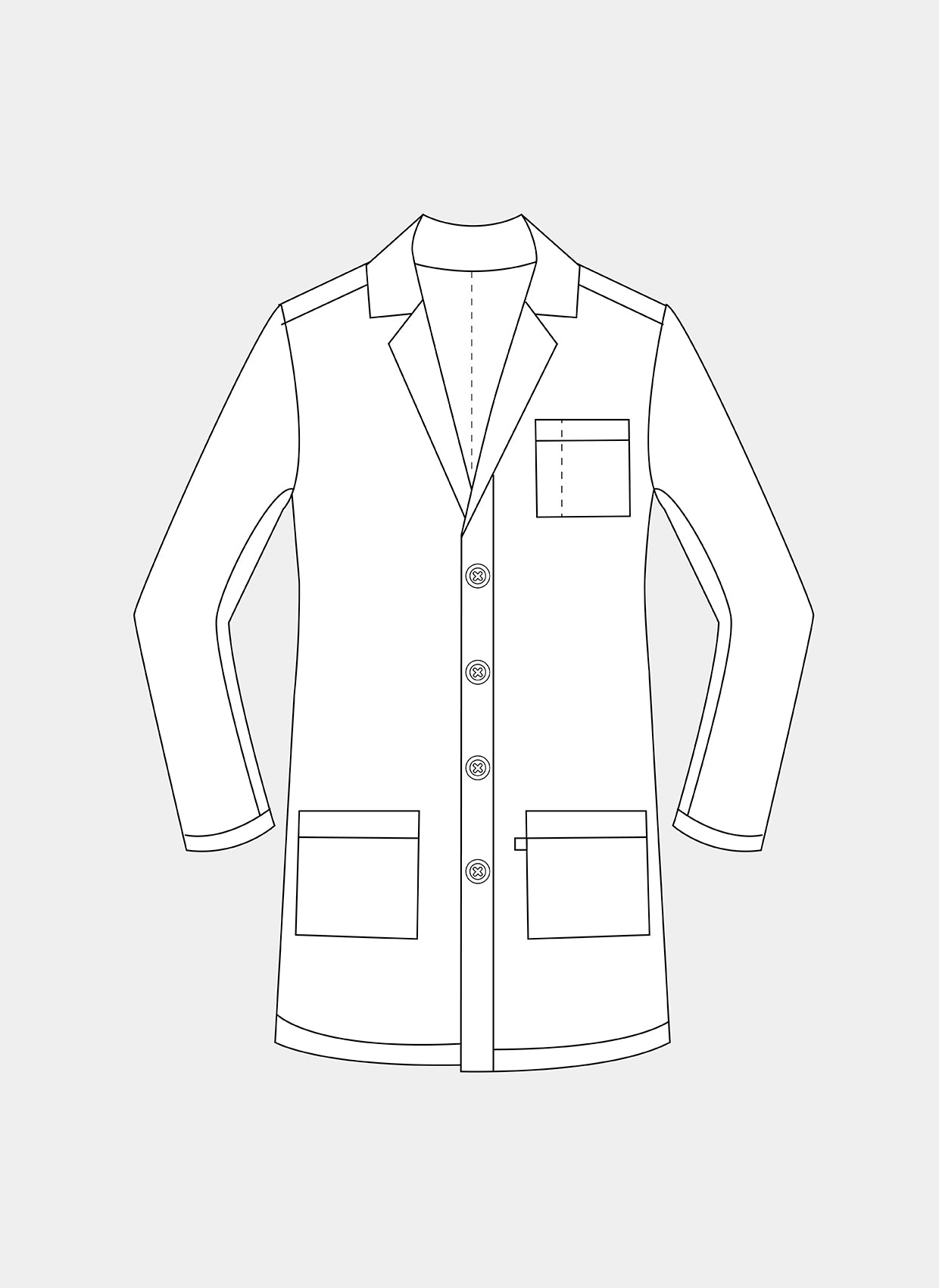 HappyFIT Unisex White Lab Coat