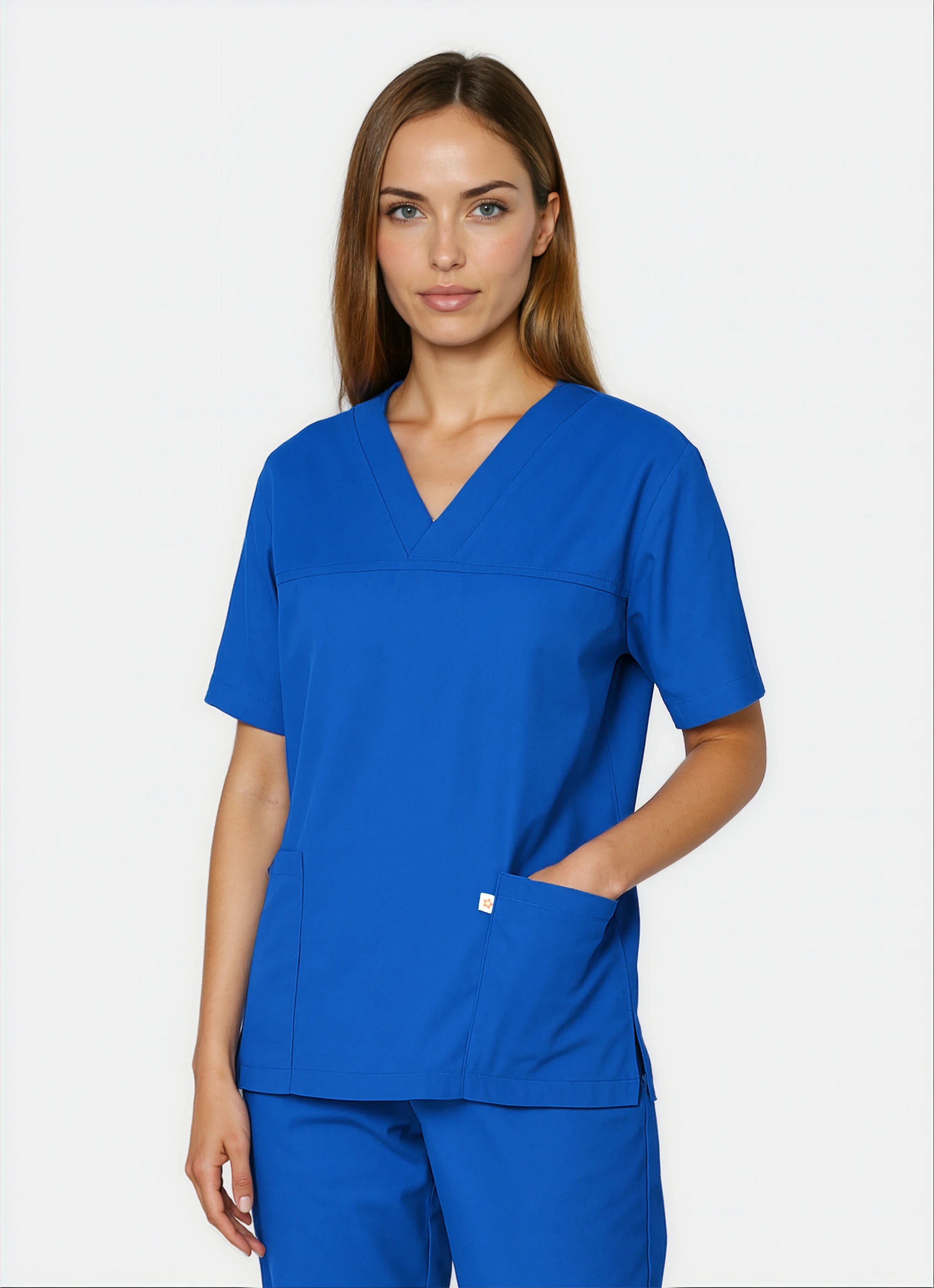 HappyFIT Unisex Scrub Top - Royal