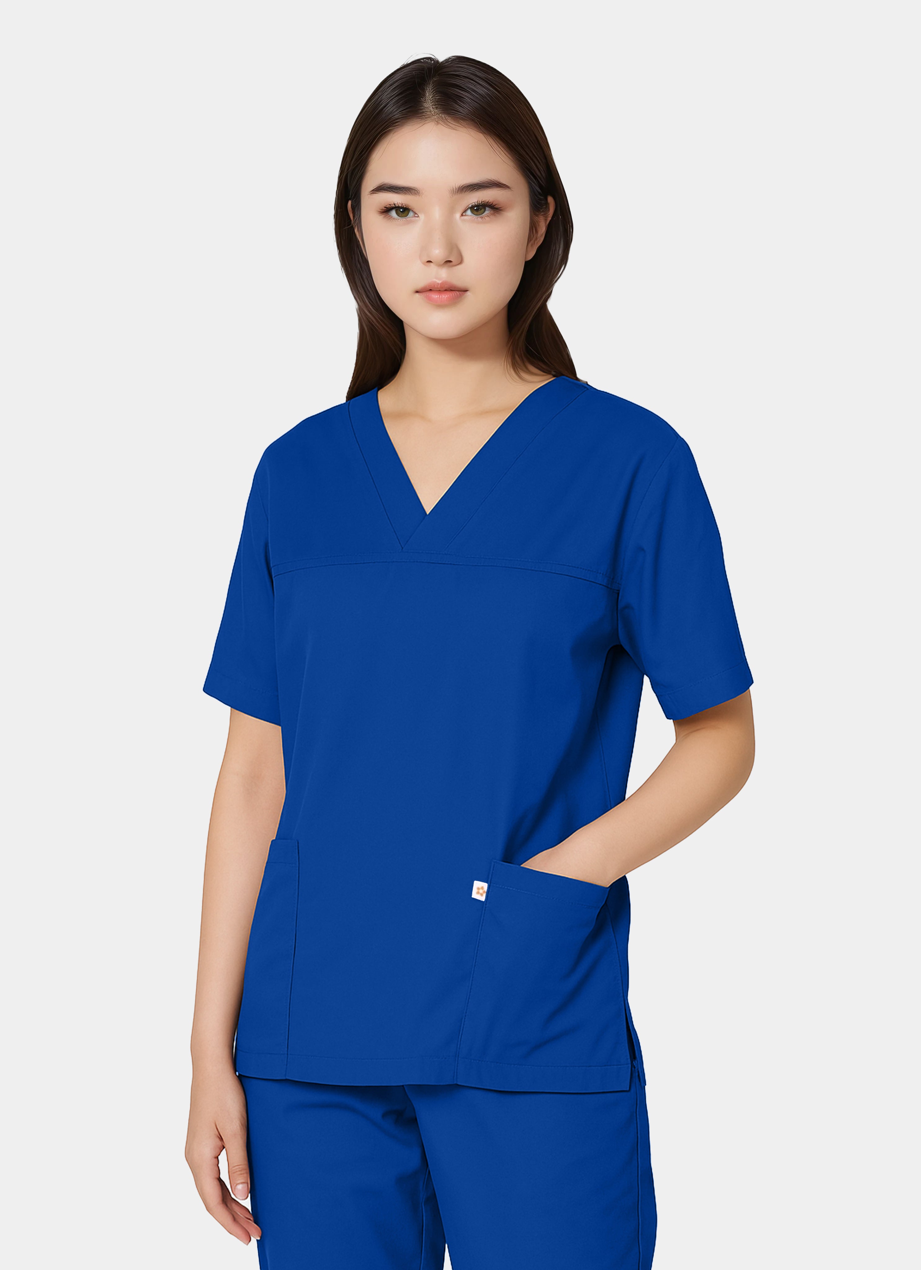 HappyFIT Unisex Scrub Top - Regal