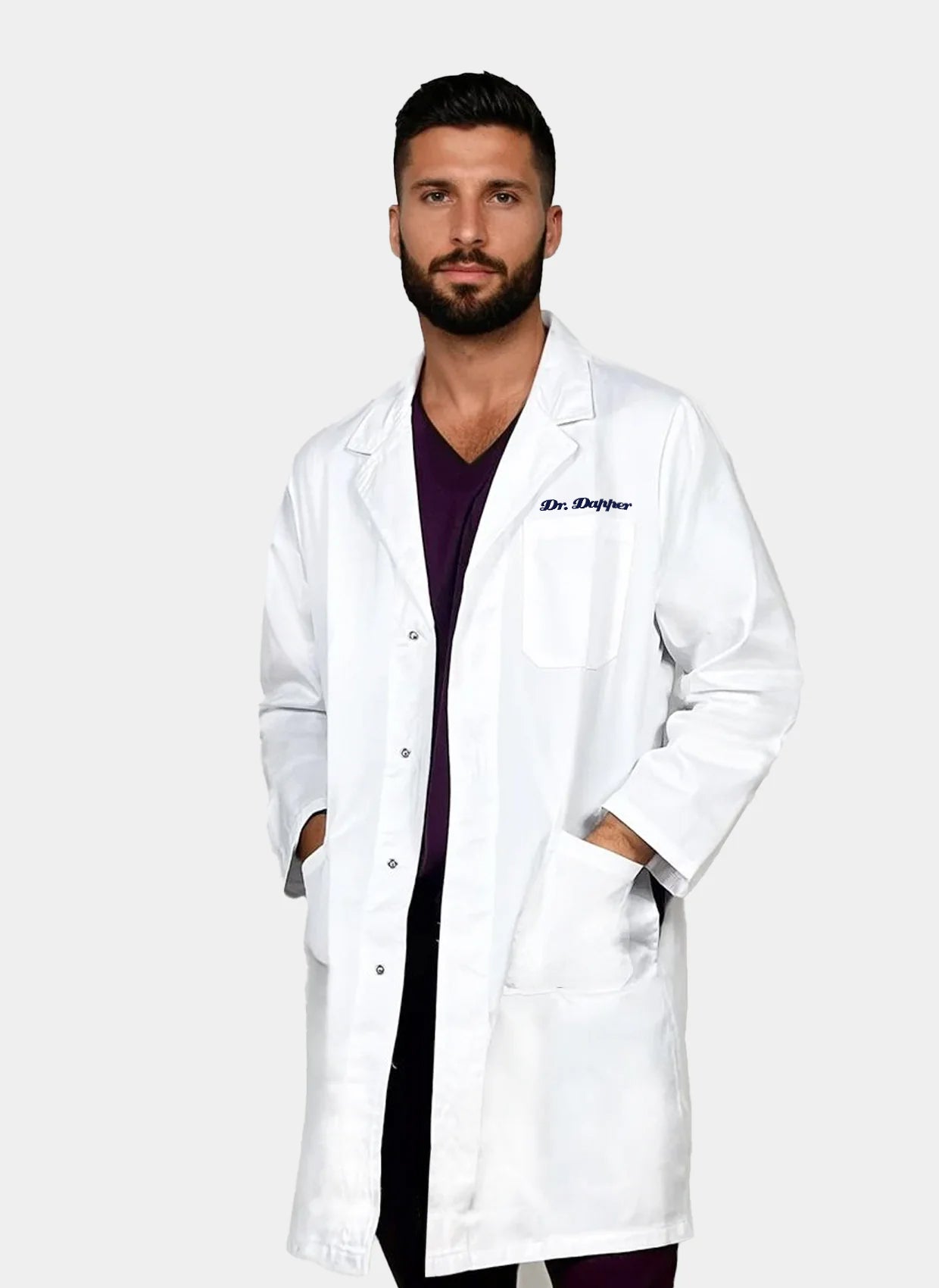 Prestige White Unisex Lab Coat-Embroidery