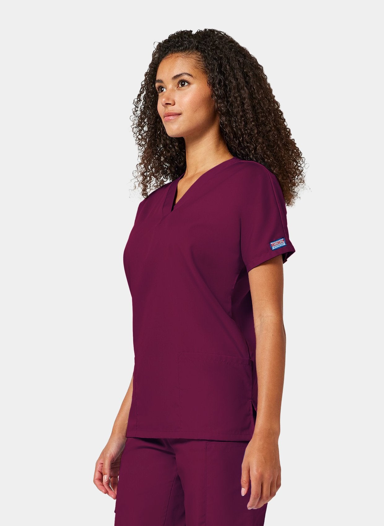 unisex scrub top cherokee - wine