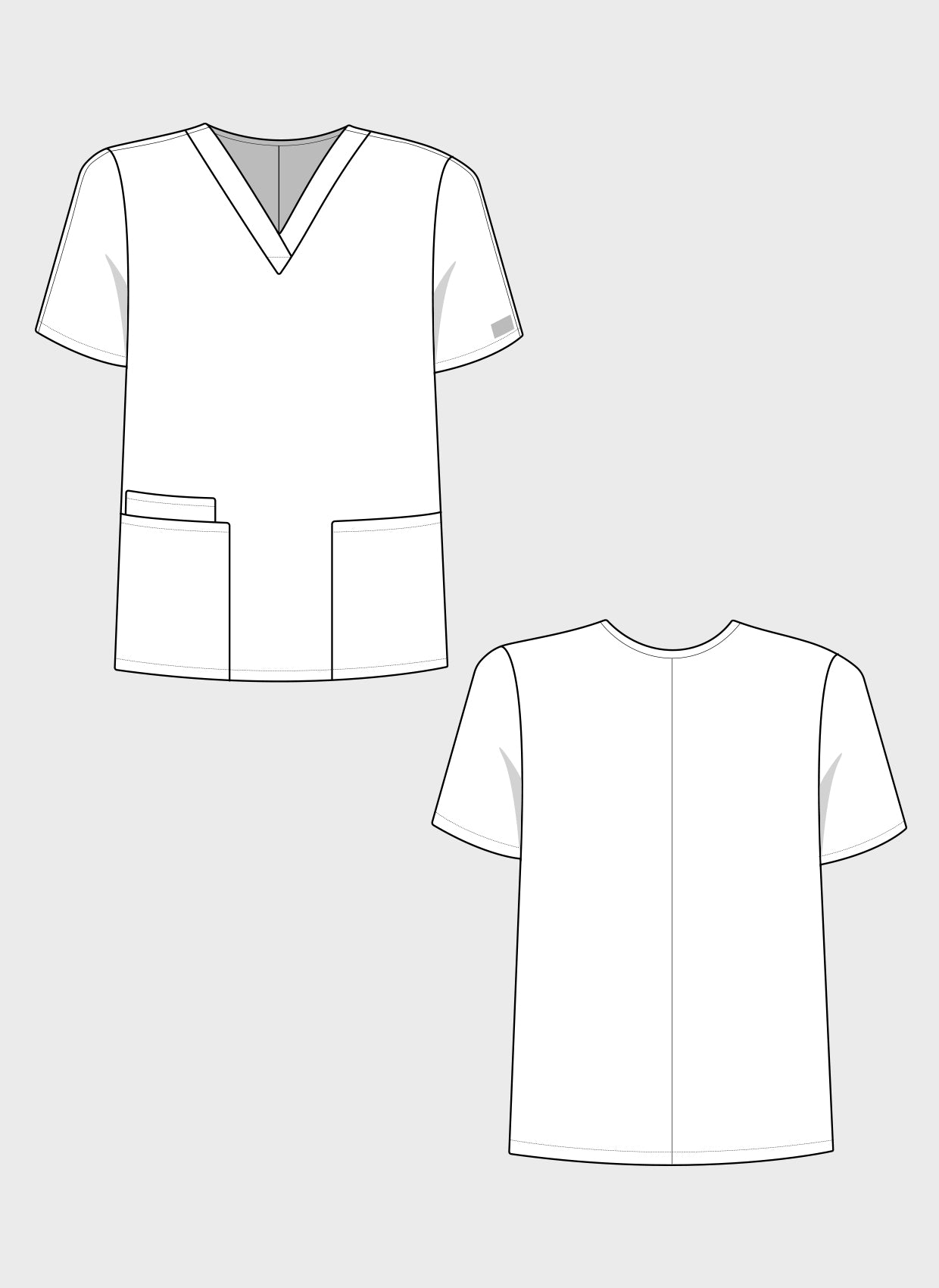 unisex-scrub-top-cherokee-originals-4700-sketch