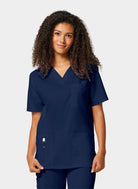 Cherokee Core Stretch Unisex V-Neck Scrub Top WWE4725 - Navy