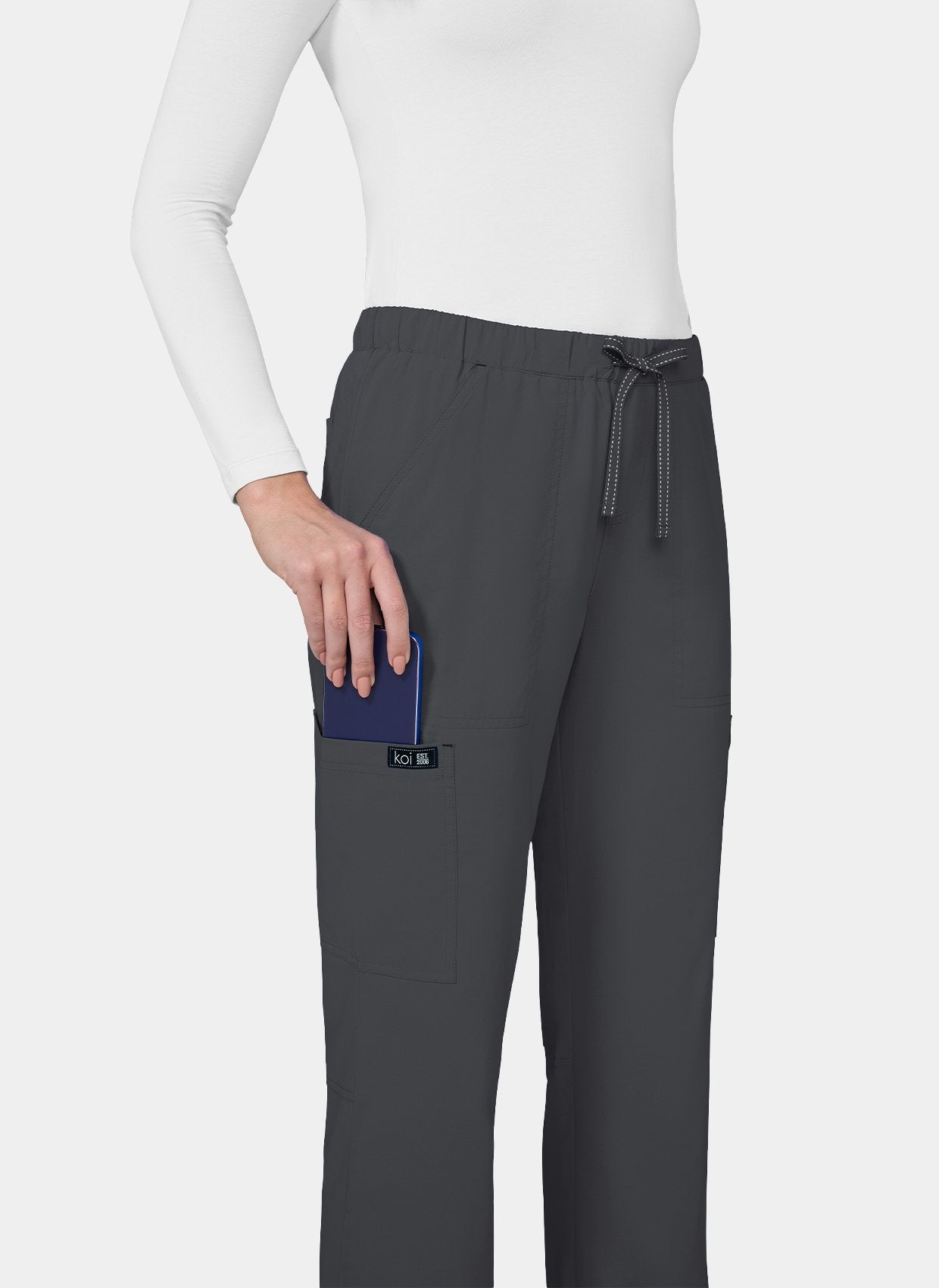 Koi Basics Holly Scrub Trousers - charcoal