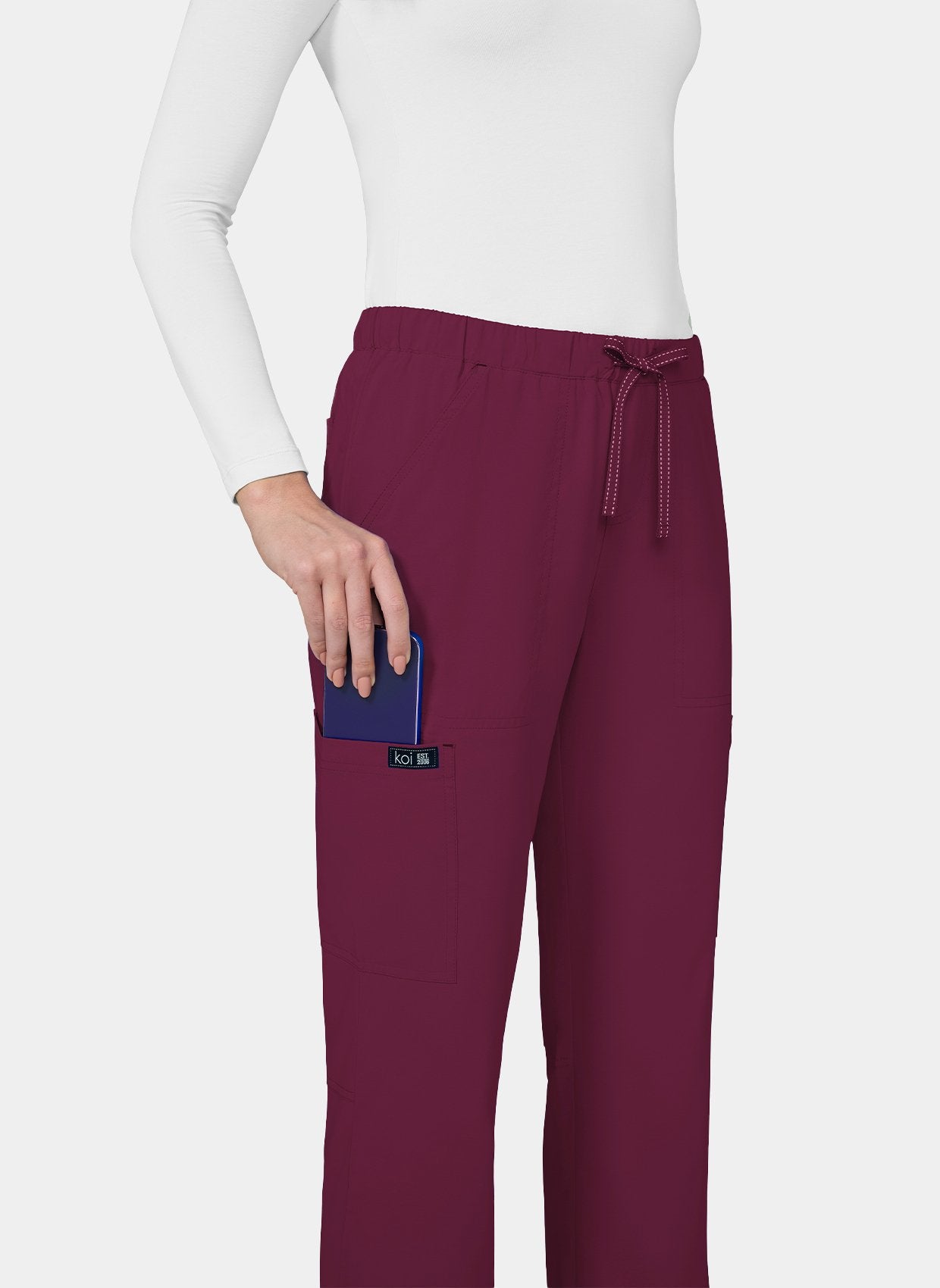 Koi Basics Holly Scrub Trousers - wine