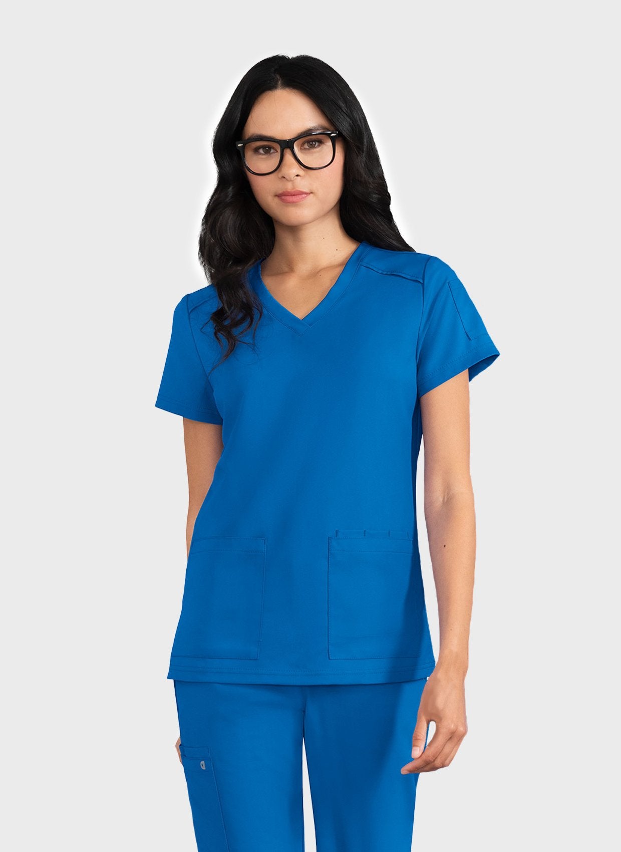 womens-koi-cureology-cardi-scrub-top-royal4