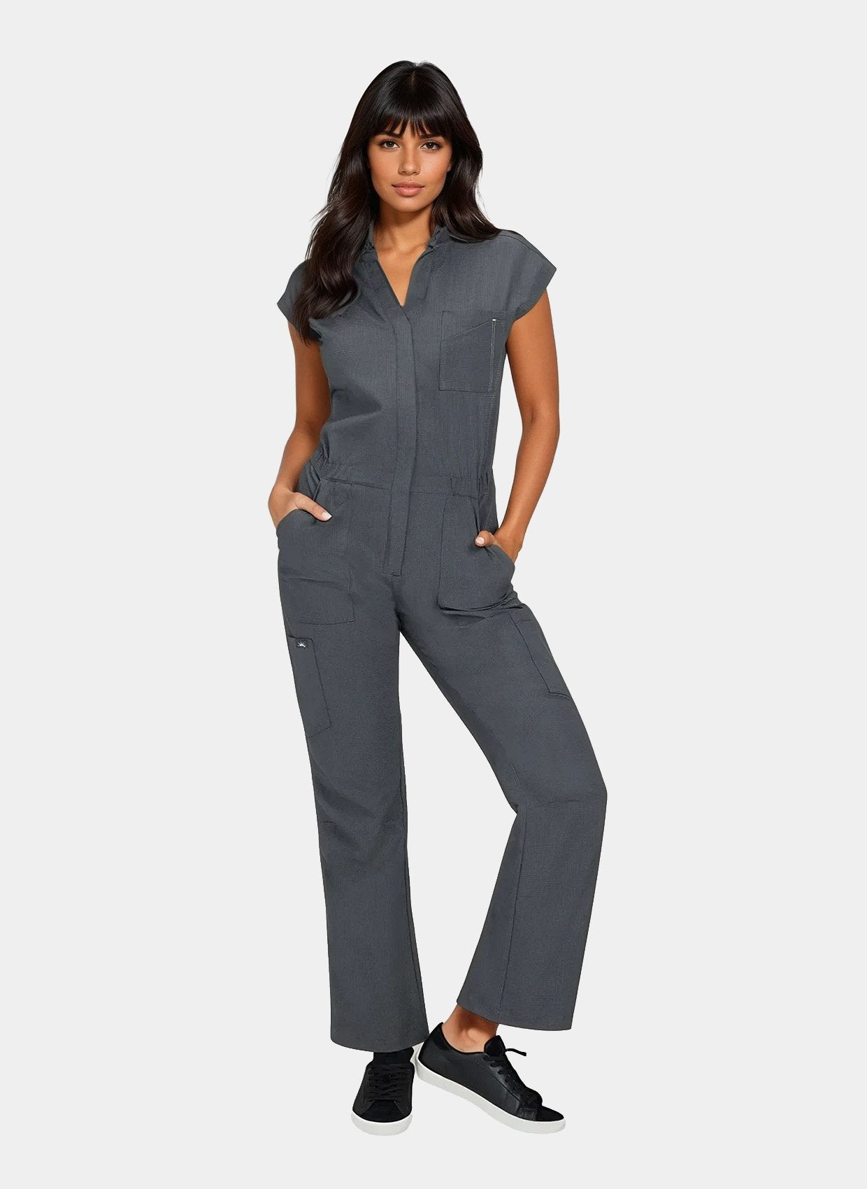 Koi Solis Anja Scrub Jumpsuit - Charcoal