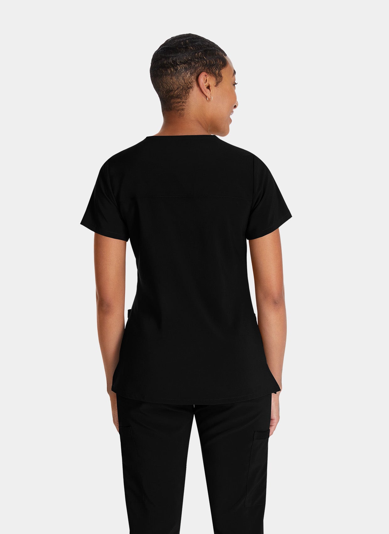 Dickies EDS Essentials Women's Mock Wrap Scrub Top DKE625 - Black