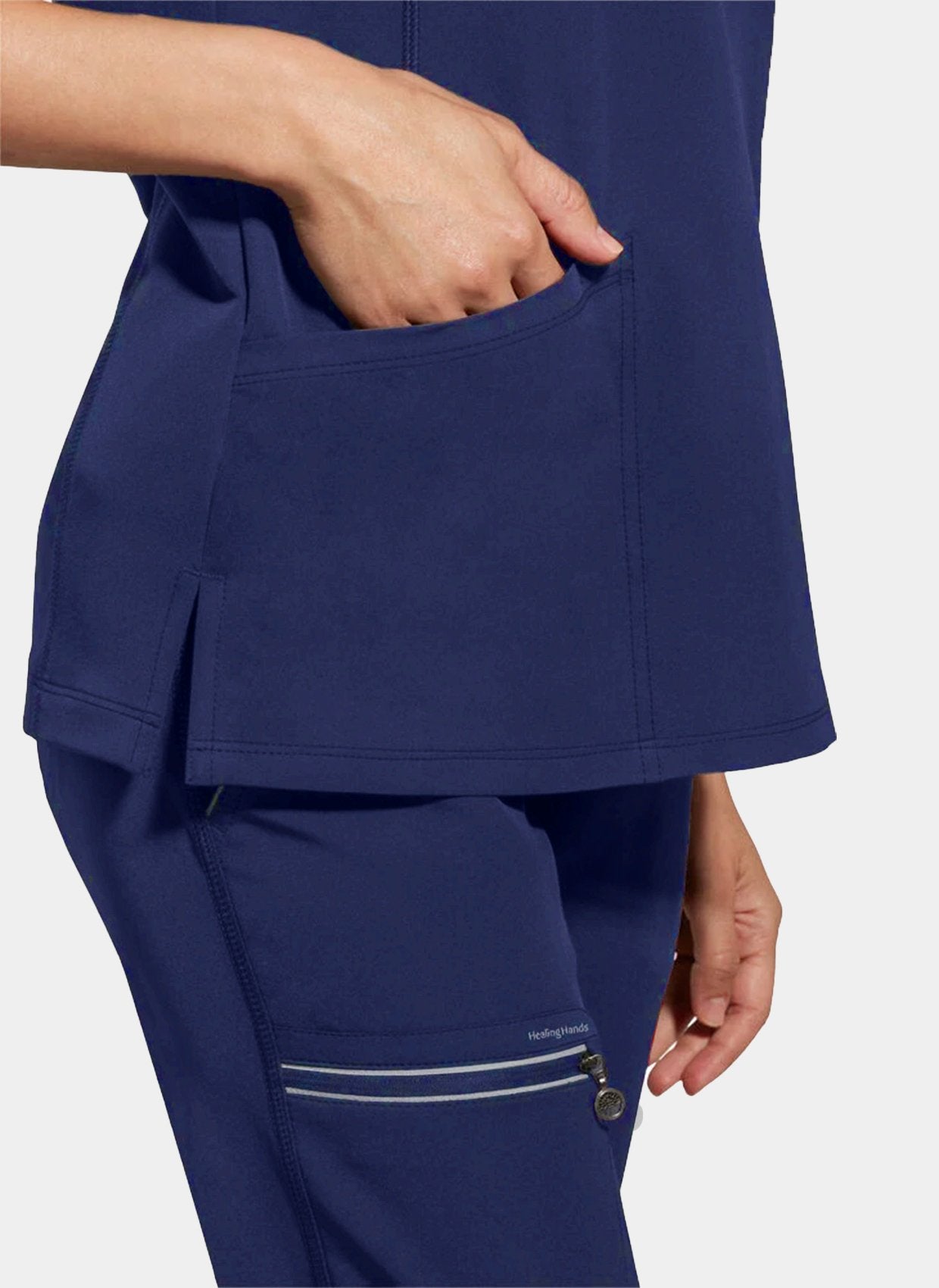 womens scrub top healing hands 360 sonia navy