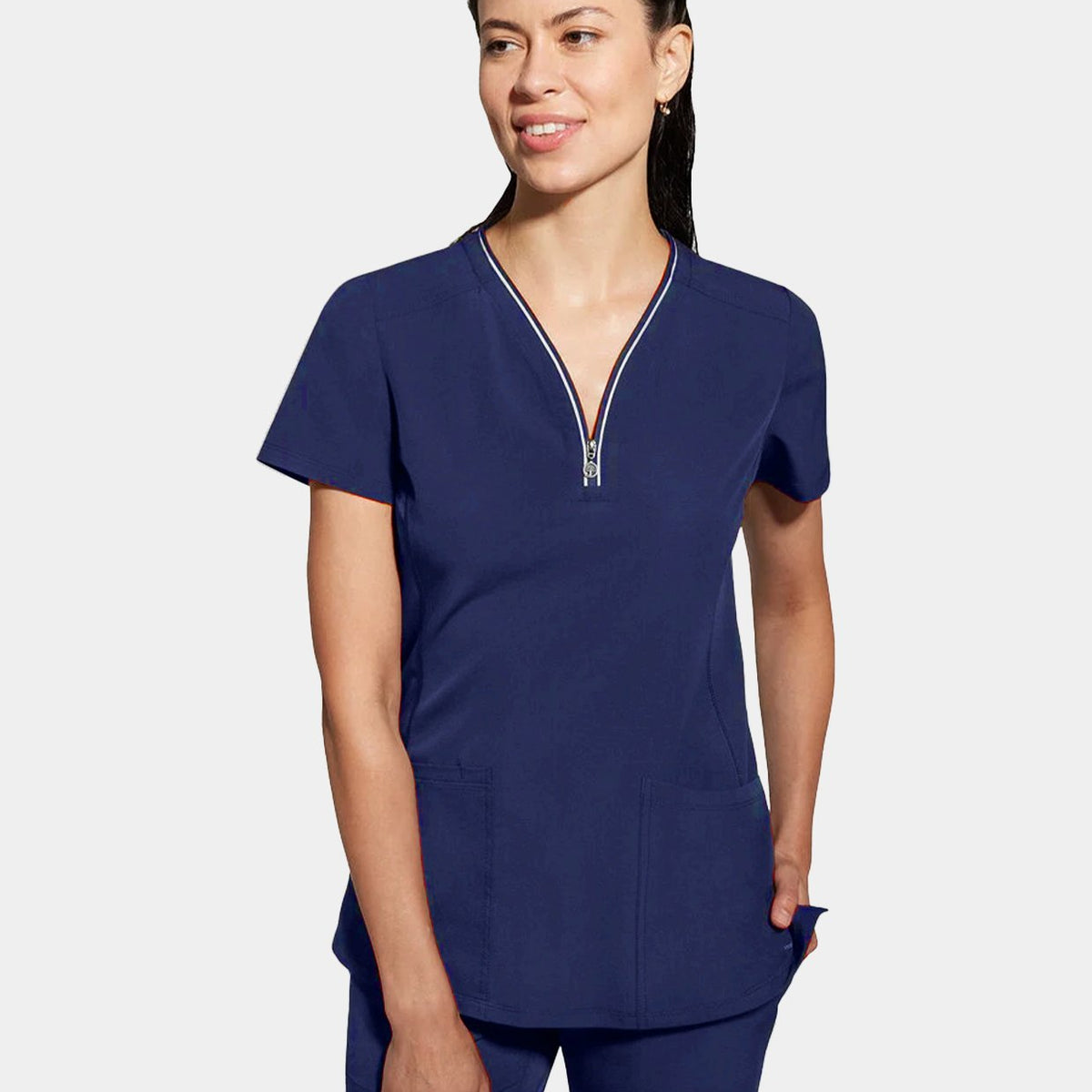 Healing Hands Sonia Scrub Top - Navy – Happythreads UK