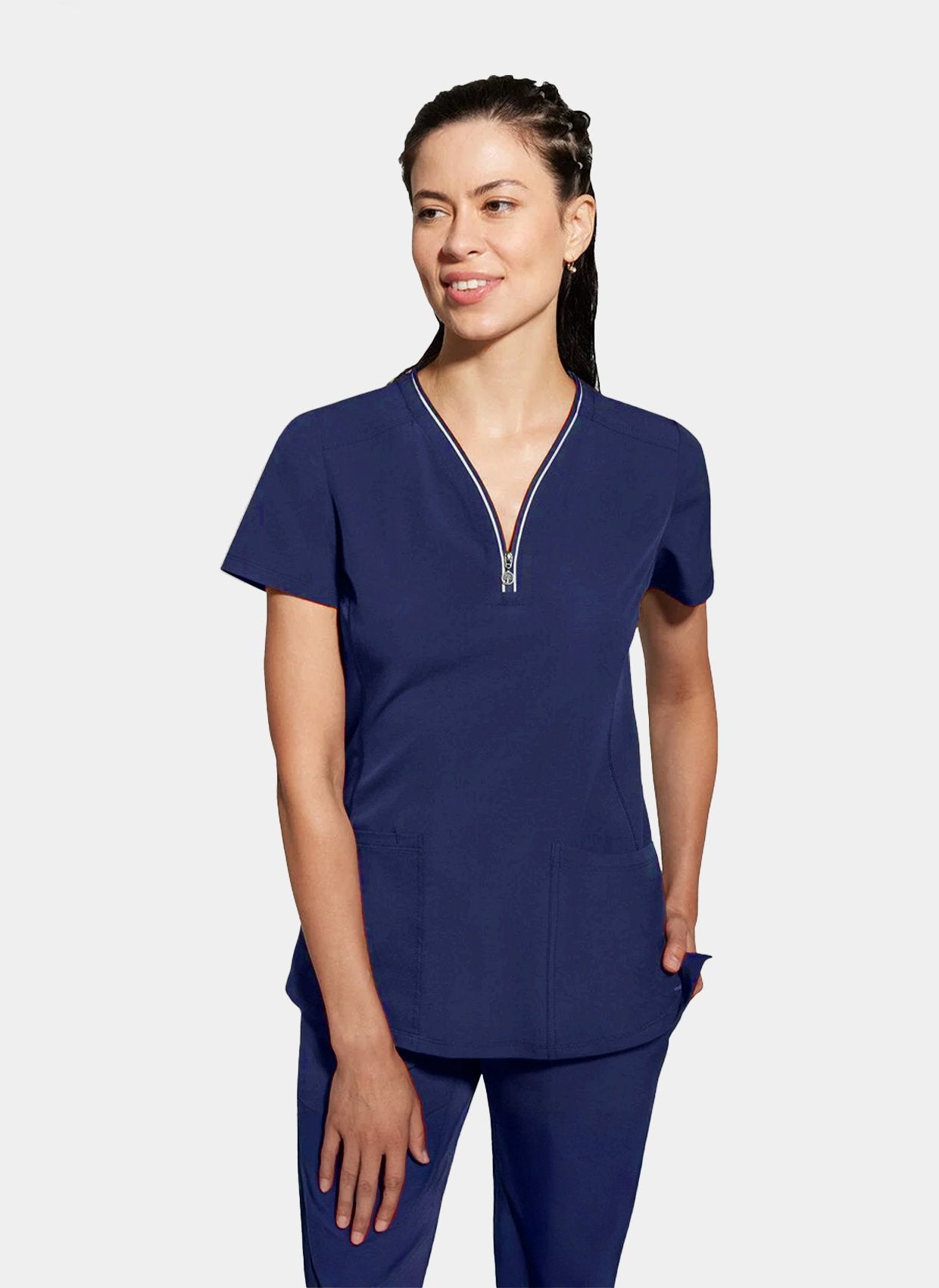 womens scrub top healing hands 360 sonia navy