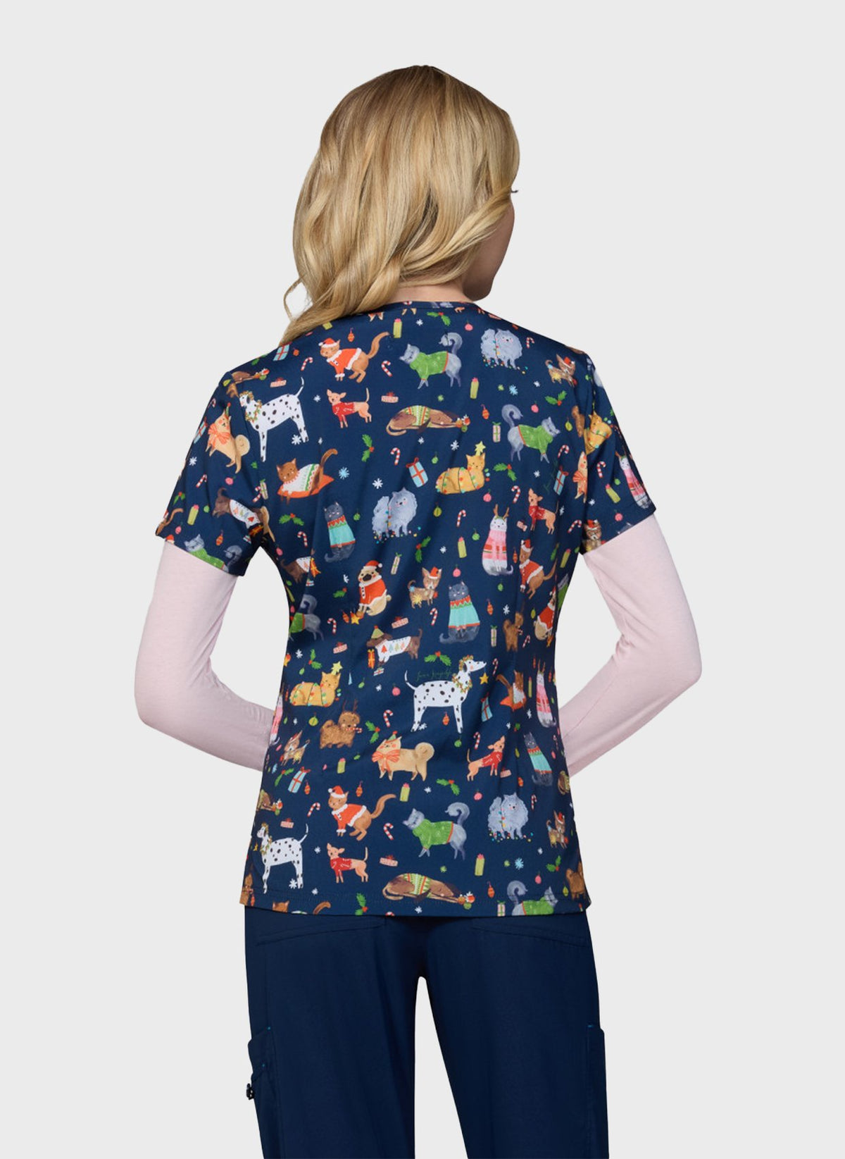 womens-scrub-top-koi-basics-leslie-fa-la-la-la-la