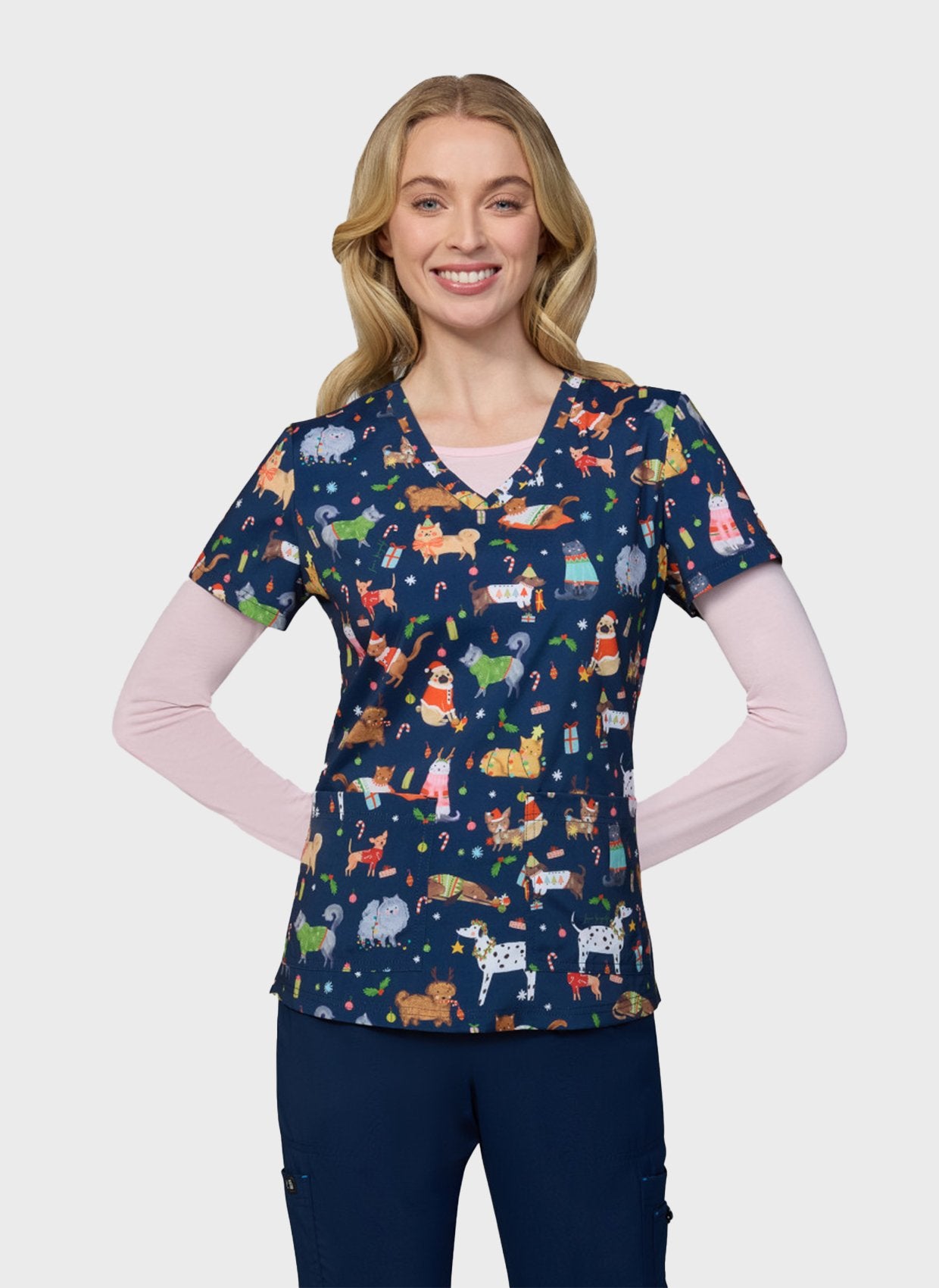 womens-scrub-top-koi-basics-leslie-fa-la-la-la-la