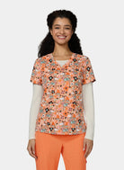 Womens Scrub Top Koi Basics Leslie - lovely lamas