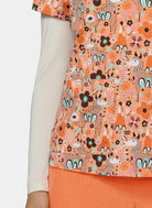Womens Scrub Top Koi Basics Leslie - lovely lamas