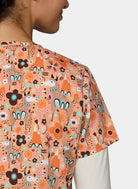 Womens Scrub Top Koi Basics Leslie - lovely lamas