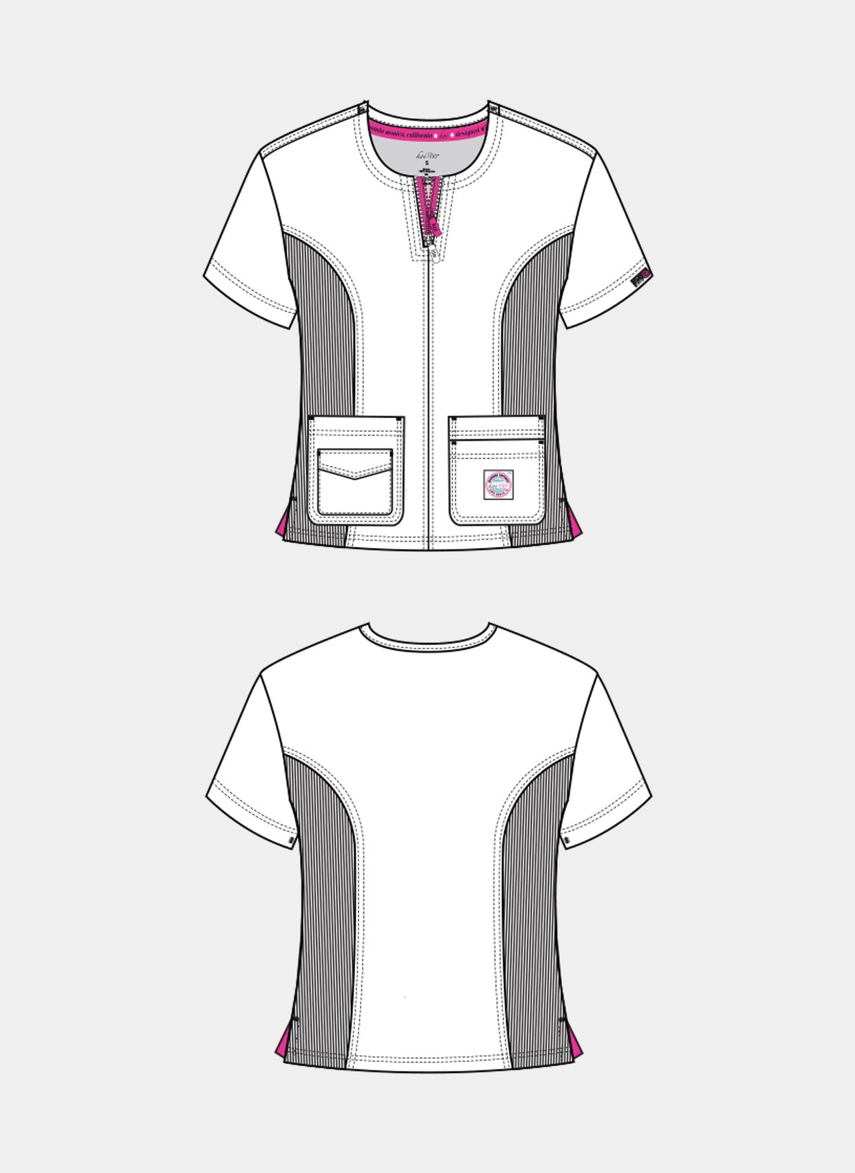 Koi Lite Serenity Scrub Top - Sketch