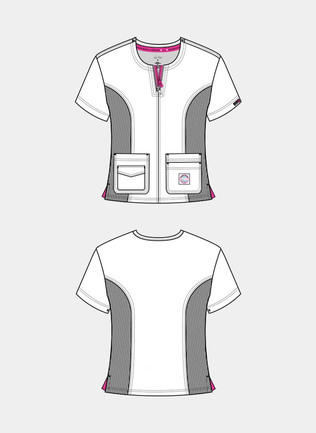 Koi Lite Serenity Scrub Top - Sketch