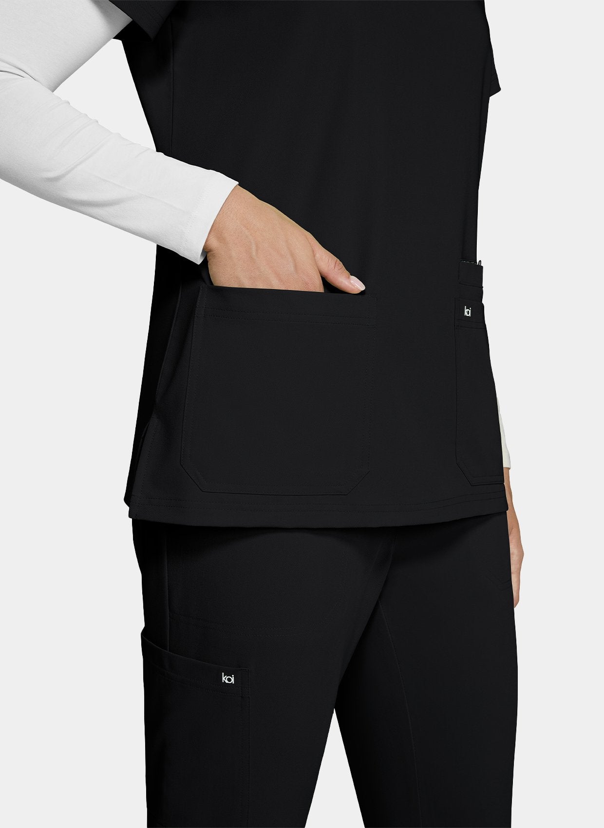 Koi Next Gen Hustle And Heart Scrub Top- black