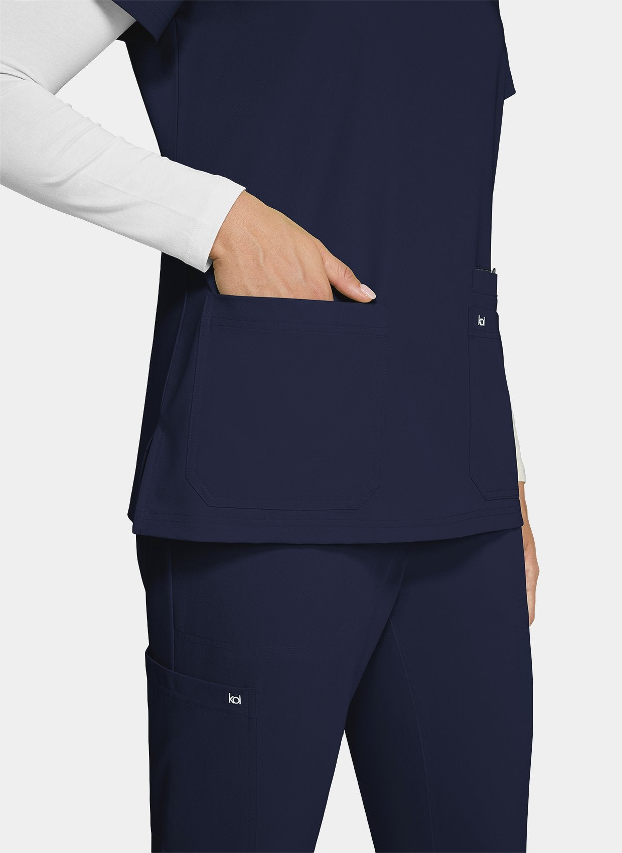 Koi Next Gen Hustle And Heart Scrub Top- Navy