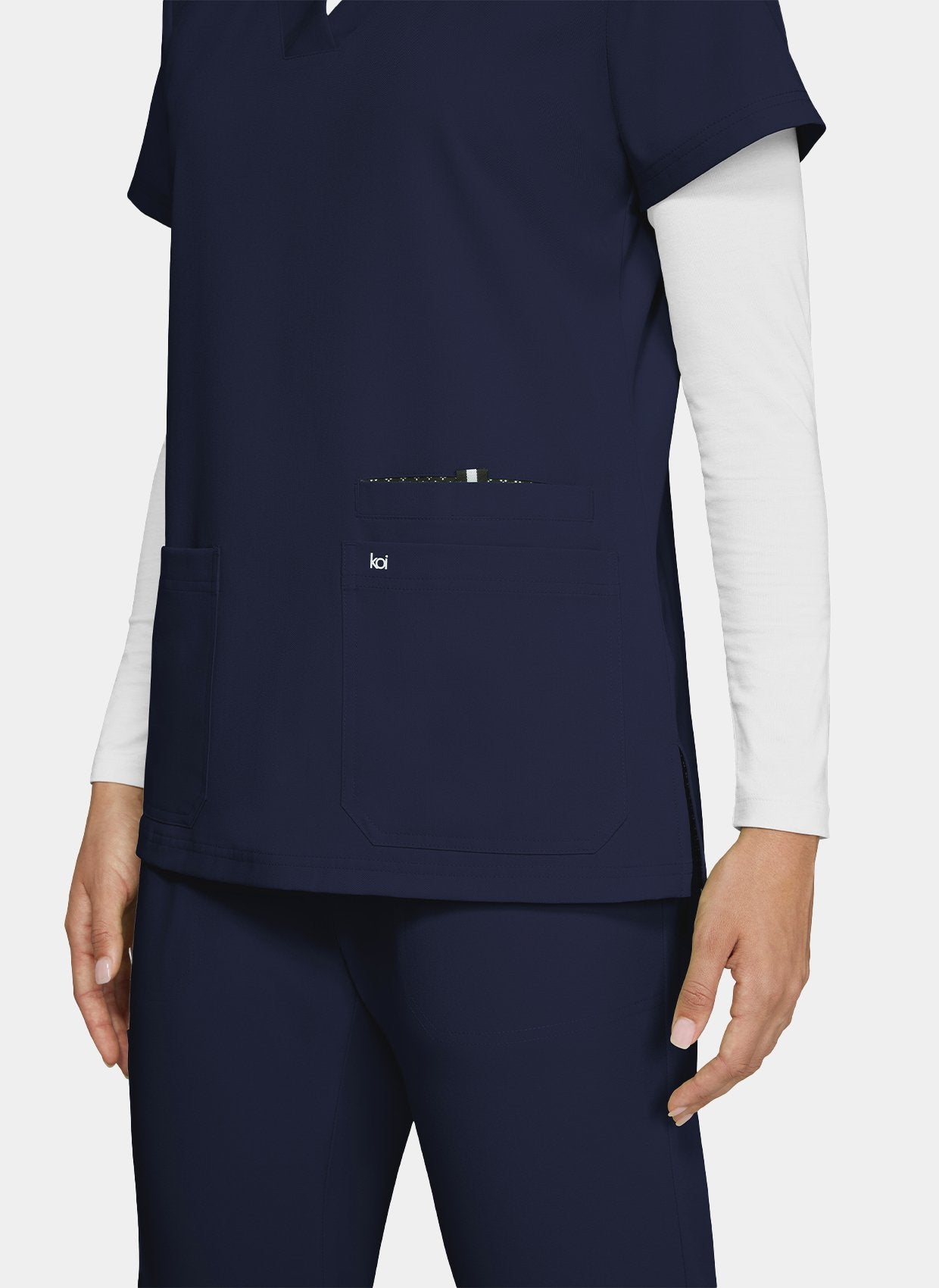 Koi Next Gen Hustle And Heart Scrub Top- Navy