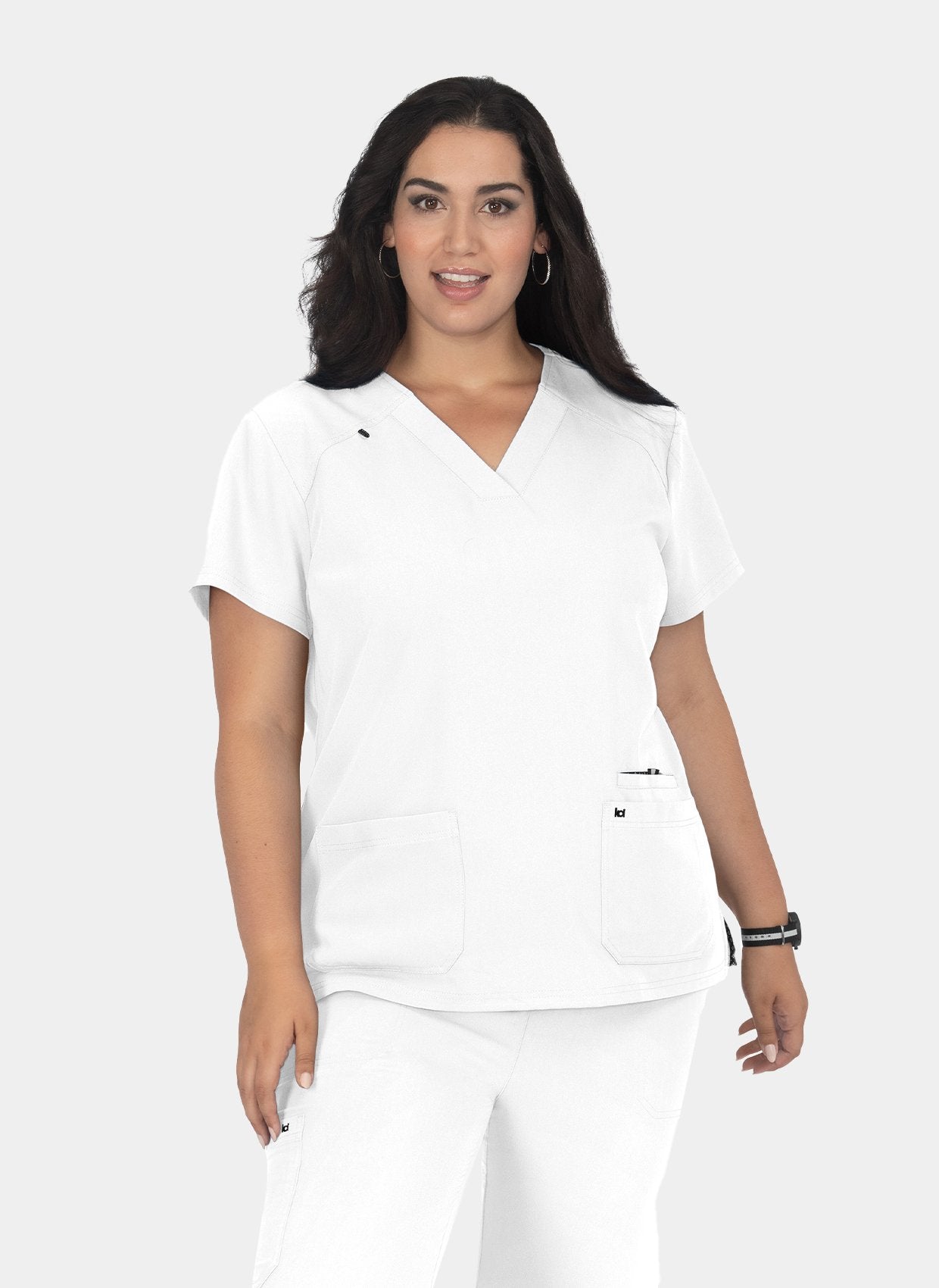 Koi Next Gen Hustle And Heart Scrub Top- white