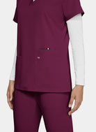 Koi Next Gen Hustle And Heart Scrub Top-Wine
