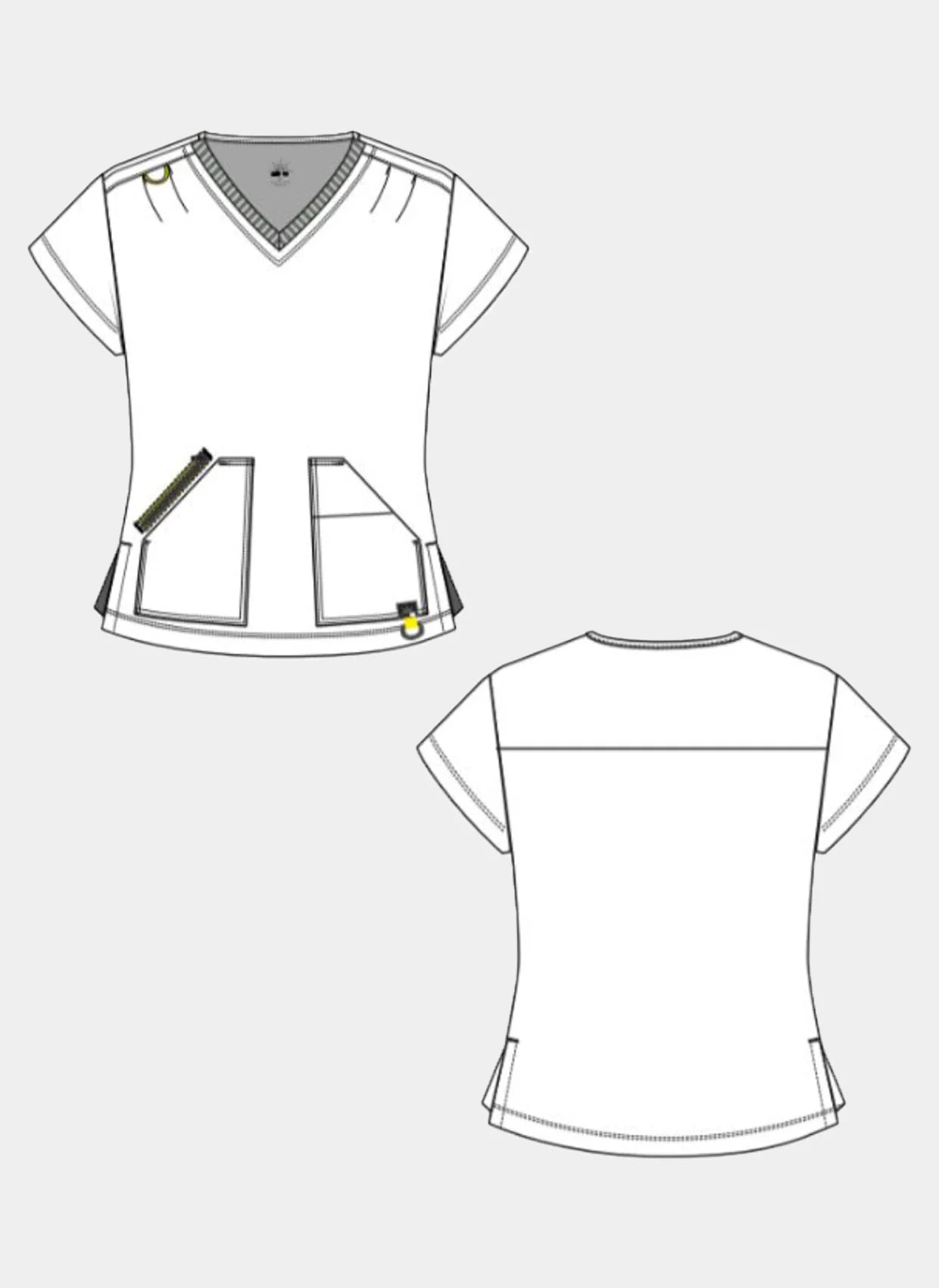 womens scrub top koi solis sari wine - Sketch