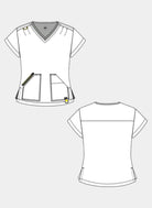 womens scrub top koi solis sari wine - Sketch