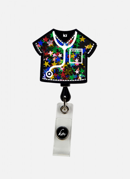 Koi Retractable Badge Reel - Rainbow Scrub, Badge reels, Accessories